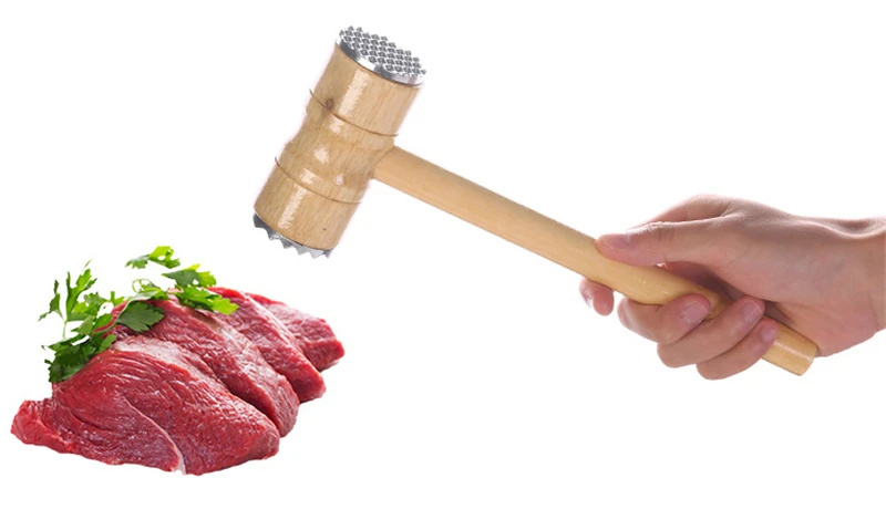 Кухонная утварь двухсторонняя Молот для Оглушения нежное мясо деревянный молоток устройства для нежного стейка молоток для мяса свинины отбивные инструменты для приготовления мяса