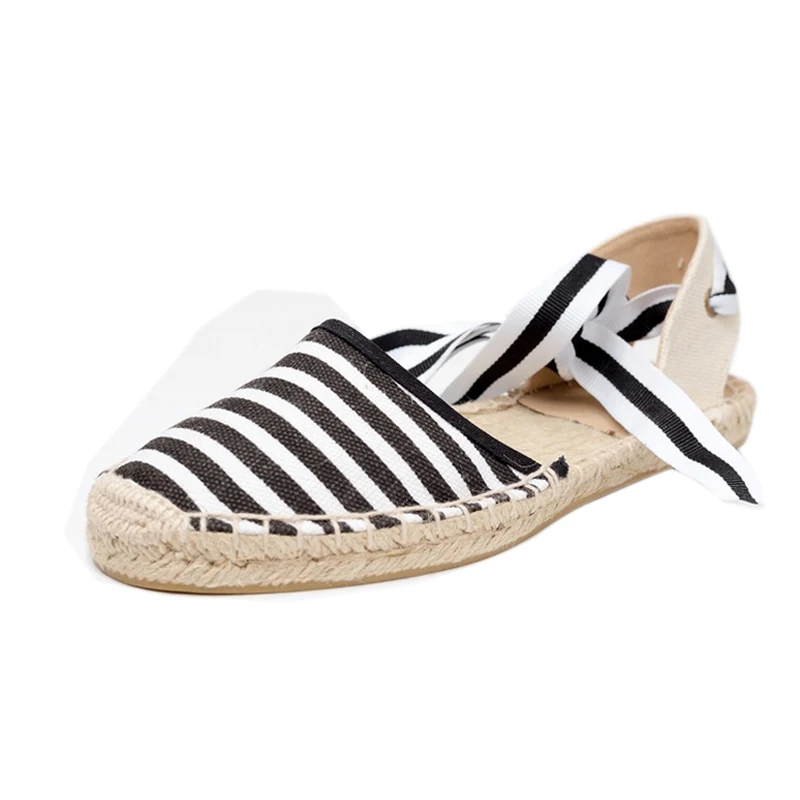 

Canvas Espadrille Women Flats Ankle Strap Hemp Bottom Fisherman Shoes For 2018 Spring/Autumn Women Loafers