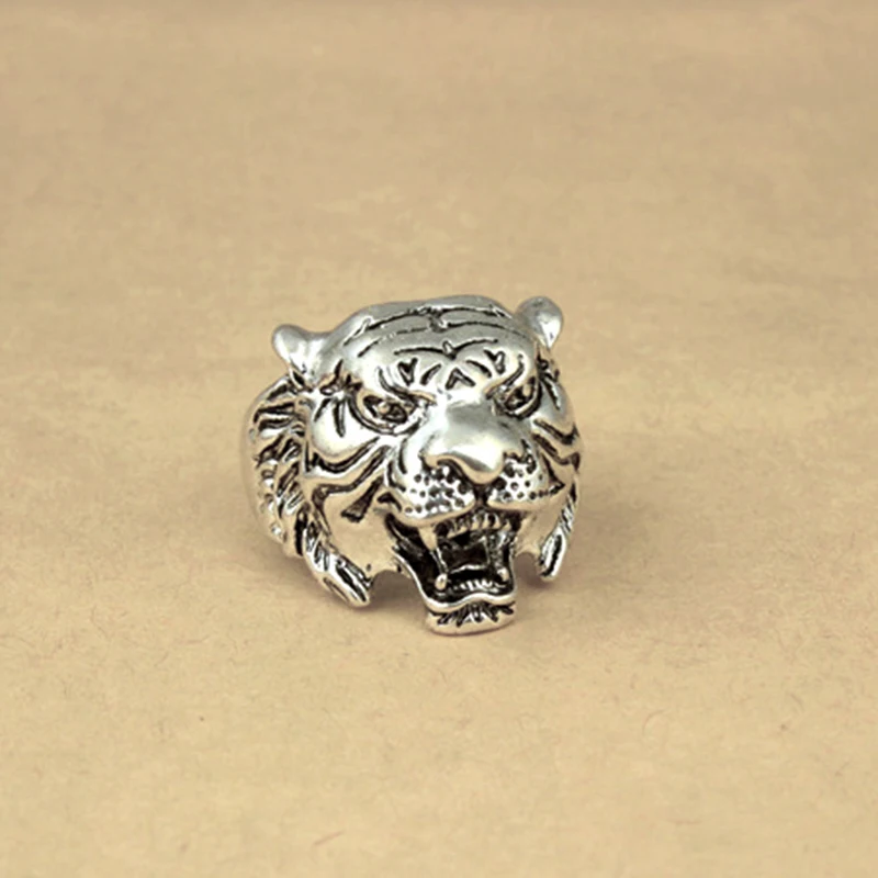 

CUTEECO Vintage Punk Rings Unique Stainless Steel Tiger Head Rings for Men Bague Homme Jewelry Accessories Wholesale