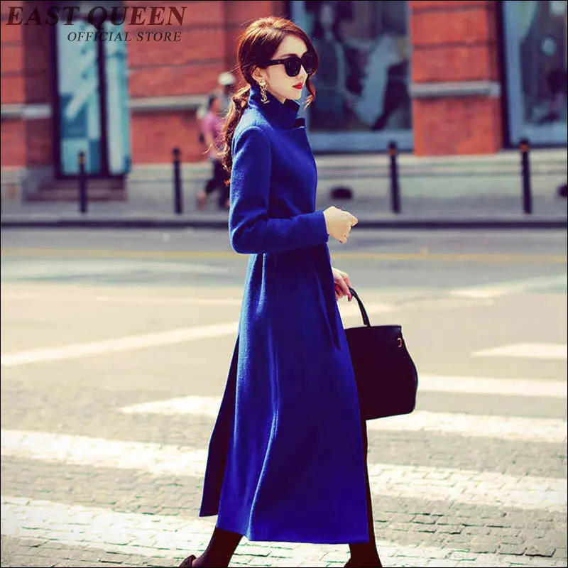 Women fashion autumn winter turn down collar casual slim solid color fabric long sleeve cardigan AA1657z