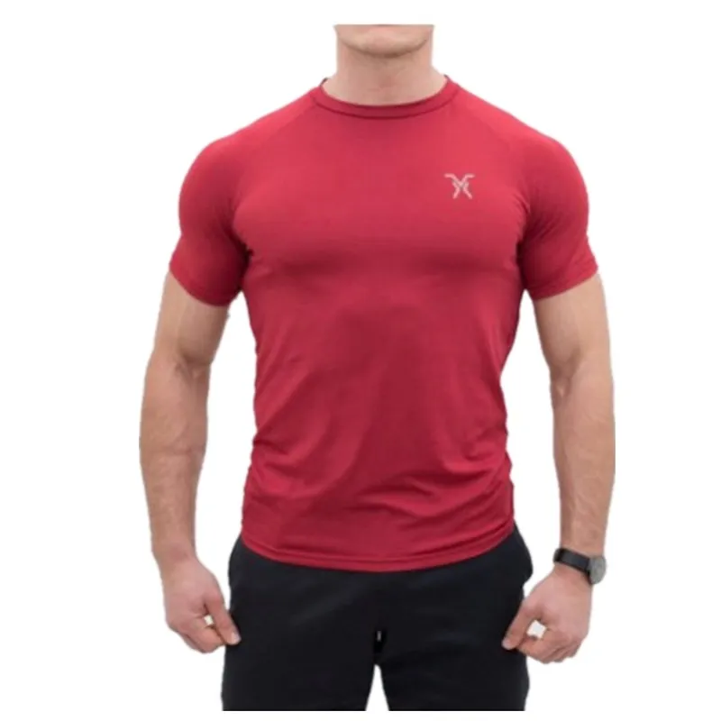 

2019 Summer new cotton casual fashion short sleeve t shirt men running undershirt round collar slim t shirt hot sale MLCRIYG