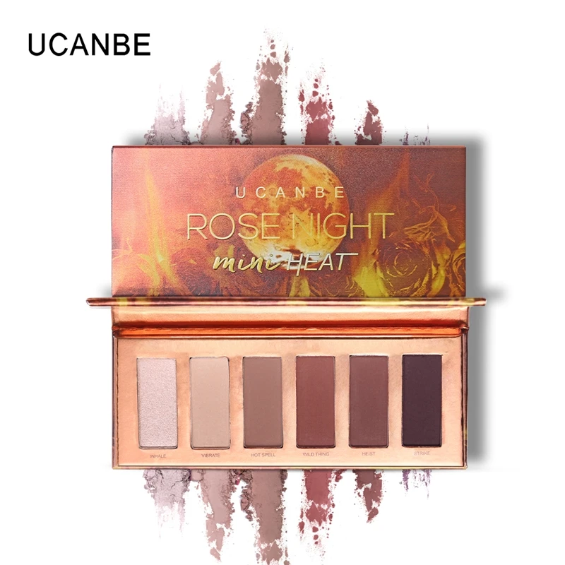 

UCANBE Brand Makup Eyeshadow Palette 6 Colors Mini Heat Shimmer Matte Daily Basic Eyes Shadow Powder Nude Contour Cosmetic Set