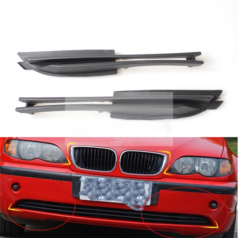 

For BMW E46 3 Series 320i 325i 325xi 330i 4 Door Fog Light Cover Vent Car Grille Auto Front Lower Bumper Driving Lamp Cover