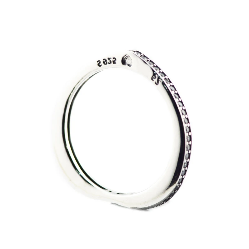 

Sparkling Arcs of Love Ring, Clear CZ 100% 925 Sterling Silver Original Rings for Women Gift Fine Jewelry PFR152B