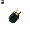 New 1PC Gold for Speaker Power Amplifier Plated 3.5mm Audio Stereo Jack Female To 2 RCA Male Audio Jack Connector Adapter Con ► Photo 2/6