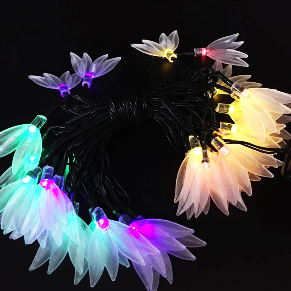 3-5-3M-10-20LEDS-Holiday-lights-Lucky-Clover-Led-Light-string-Solar-Battery-Operated-Xmas