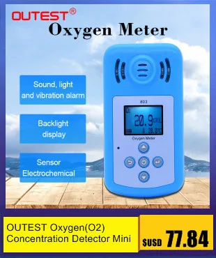 OUTEST цифровой детектор угарного газа CO детектор газоанализатора air quality тестер Звук Свет сигнализация большой ЖК-дисплей подсветка