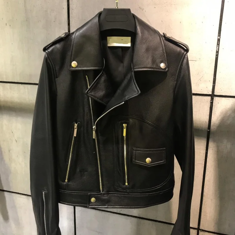 Dames De Hnjk08a Mode Femme Femmes Lokar hnjk08e hnjk08b En Manteaux Cuir hnjk08c Classique À Véritable Fandy Vestes Réel hnjk08d Glissière Veste Manteau 201 YAqxaU