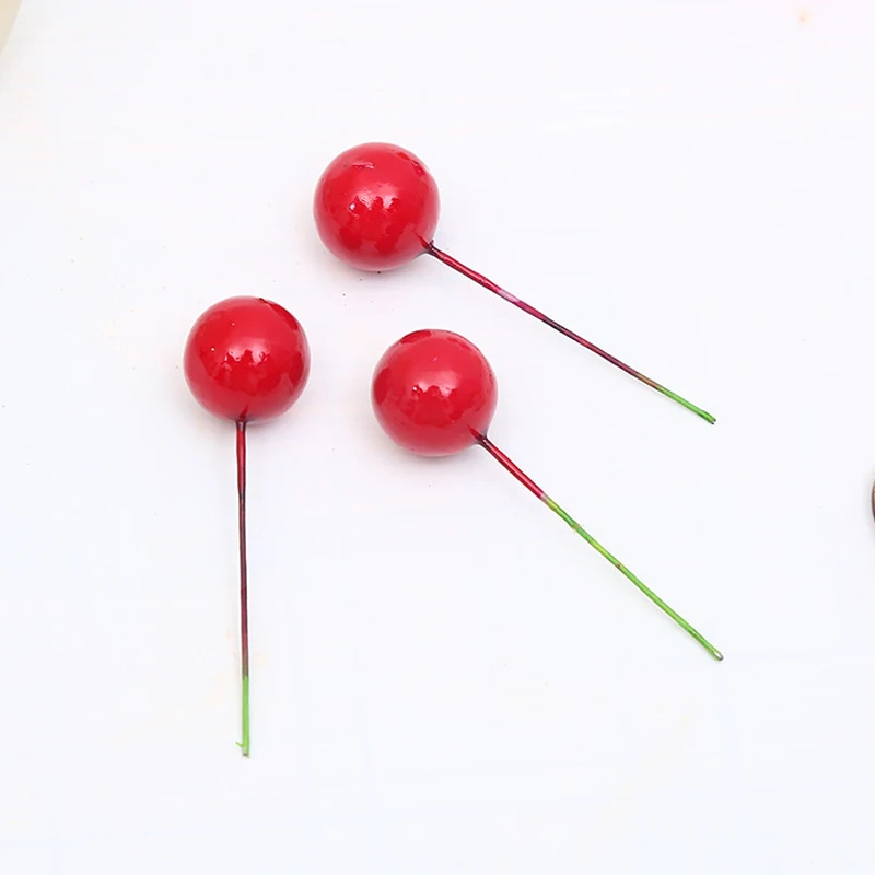100 шт. симуляция вишни небольшой красных фруктов пены DIY Рождественская елка