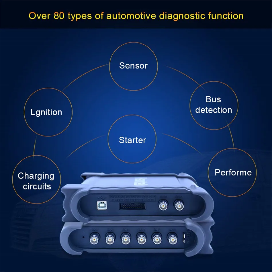 Hantek 1008C/1008A 8 каналов программируемый генератор 1008C автомобильный осциллограф цифровой Multime PC хранение Osciloscopio USB