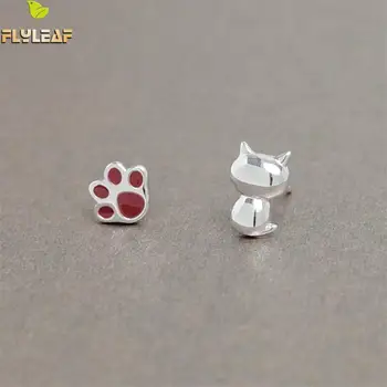 

Flyleaf Brand 100% 925 Sterling Silver Cat Claw Stud Earrings For Women 2020 Cute Style Girl Gift Prevent Allergy Jewelry