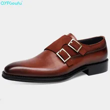 Luxury Brand Classic Monk Strap Shoes For Men Dress Shoes Genuine Leather Black Brown Wedding Shoes Oxford Formal Shoe цена Luxury Brand Classic Monk Strap Shoes For Men Dress Shoes Genuine Leather Black Brown Wedding Shoes Oxford Formal Shoe цены онлайн