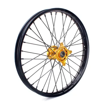 

BIKINGBOY 1.6*21" MX Front Wheel Rim Gold Hub 36 Spokes For SUZUKI RMZ250 07 08 09 10 11-16 RMZ450 2005 2006 2007 2008 2009-2016