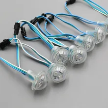 30 мм; DC12V; UCS1903 Addressable RGB Полноцветный парк развлечений светодиодный пиксель; 0,72 Вт(3 шт. 5050 SMD светодиодный); IP67; Прозрачный чехол для телефона