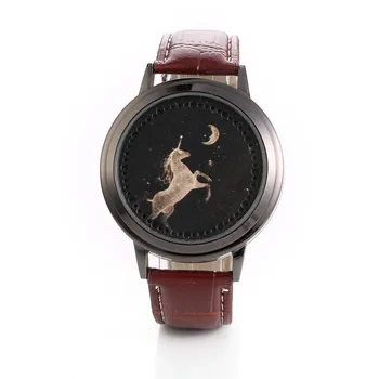 

FUNIQUE Pattern Creative Bracelet Women Men Leather Women's Watches Quartz Watch Ladies Dress Mens Clock Wrist Watches