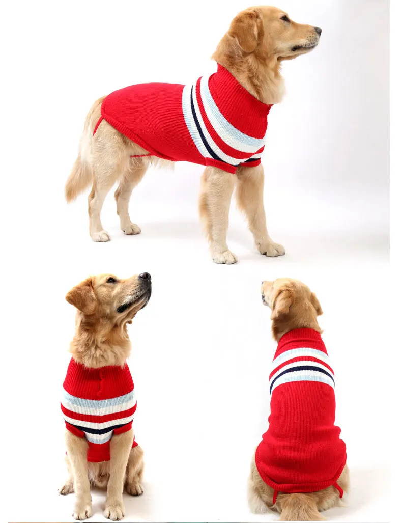 Одежда для собак осень и зима плюшевый большой собака Лабрадор, золотистый ретривер ветер Рождество большой свитер для собак