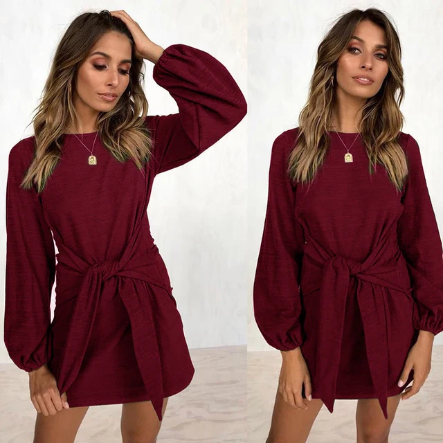 boho long sleeve mini dress