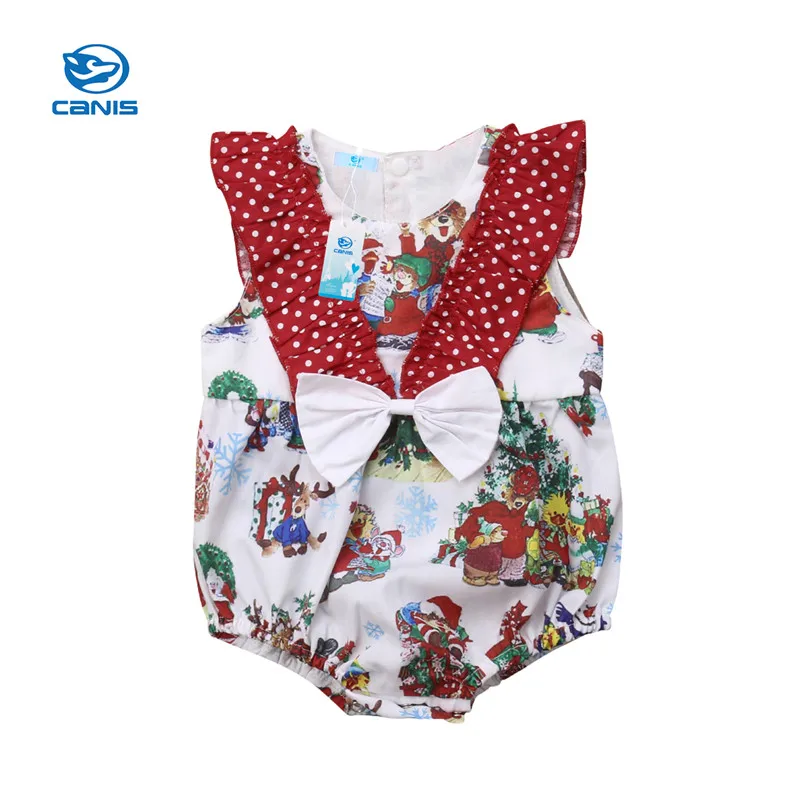 

Christmas Newborn Kids Baby Girls Sleeveless Bodysuit Jumpsuit Holiday Party Beach Infant Girls Summer Outfit Clothes Costume