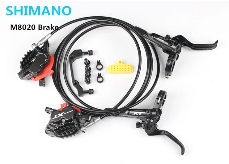 Shimano XT BR M8020 4 Zuiger Rem MTB Mountain Hydraulische Voor & Achter Set|Fietsremmen| - AliExpress