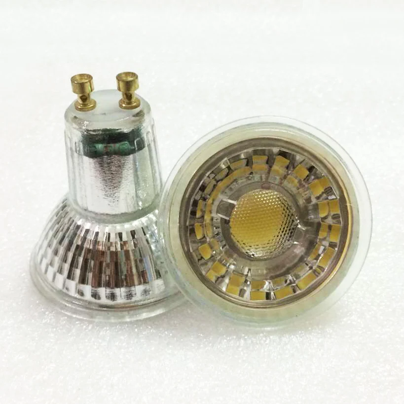 10 шт./лот 6 Вт GU10 MR16 COB Светодиодная лампа AC 220V DC12V теплостойкое стекло Корпус 600-700LM