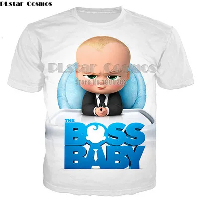 PLstar Cosmos Boss Baby Cute cartoon style T Shirts Men Women 3D Full Print Funny T-shirt Plus size S-5XL