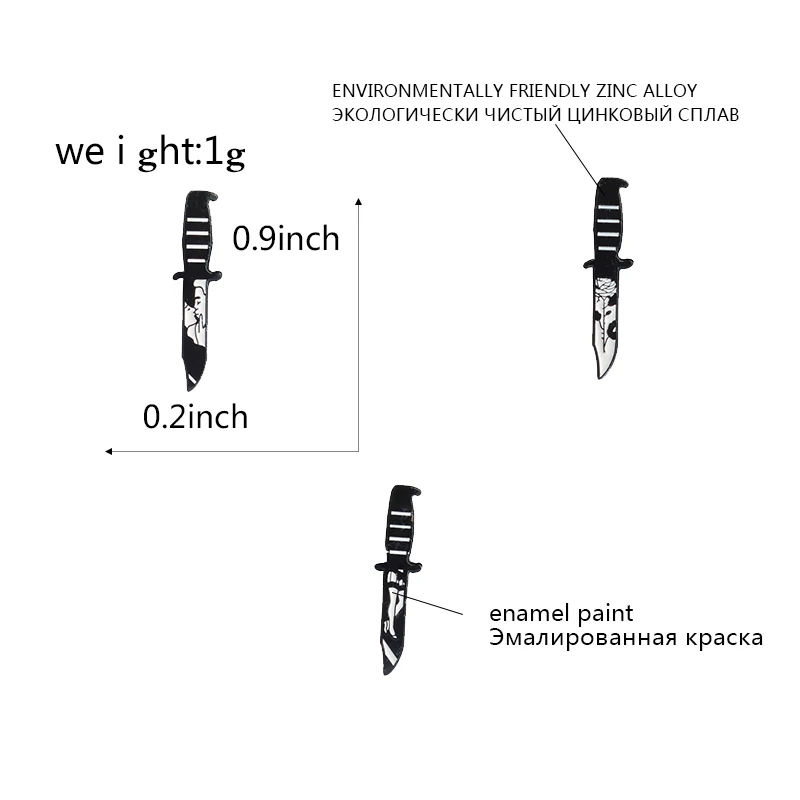 3 шт./компл. черный крошечный жесткий кинжал Ножи брошь комплект Белая роза поцелуй Для Женщин ноги эмаль на булавке значок шапка сумка ткань аксессуары Pin кнопка