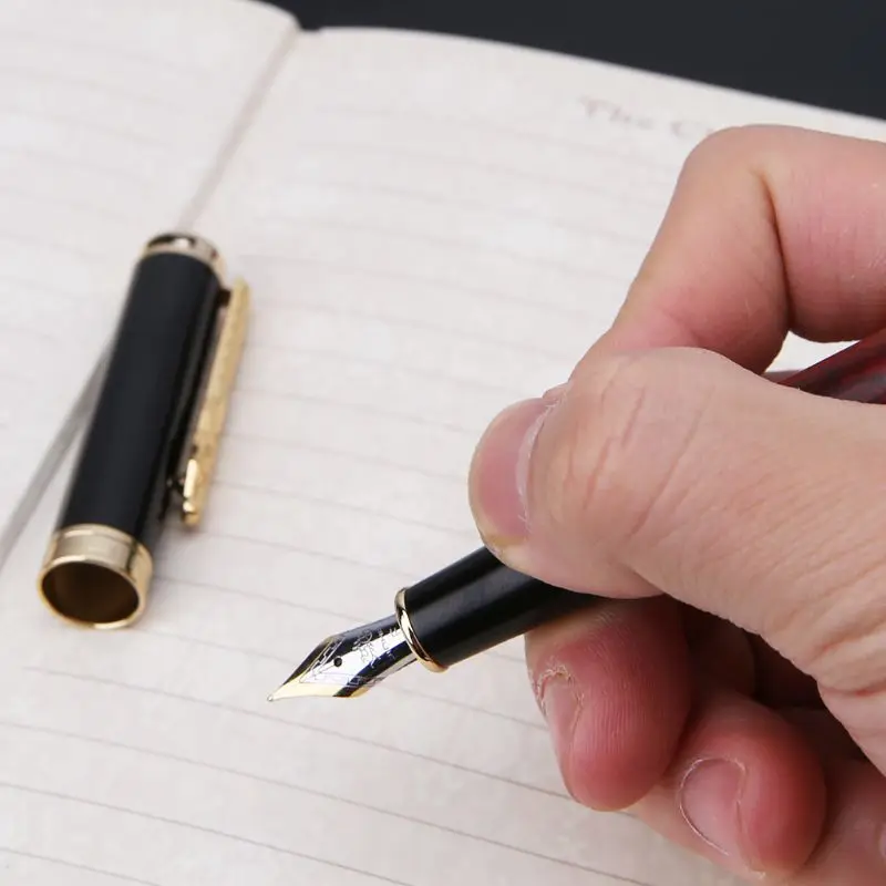 Jinhao 8802 Ретро мода авторучка бизнес студент 0,5 мм Средний Тонкий перьевая ручка каллиграфия офисные поставки пишущий инструмент