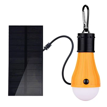 

Portable Outdoor Camping Light Solar Powered LED Bulb Light Solar Lamp Lantern 3 Modes Emergency Lights For Home Tent Fishing