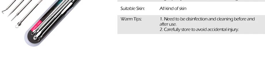 4 шт./пакет набор игл для угревой сыпи, Чистка Пор, пятно чистящее средство для удаления черных точек и инструмент для удаления черных точек прыщей удаления Пинцет для удаления черных точек уход за кожей лица Уход за кожей