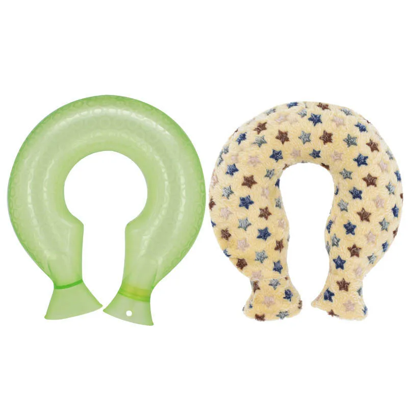 

Hot Water Bottle U Type Transparent PVC Rubber Neck Protection Warm Soothing Aching Store
