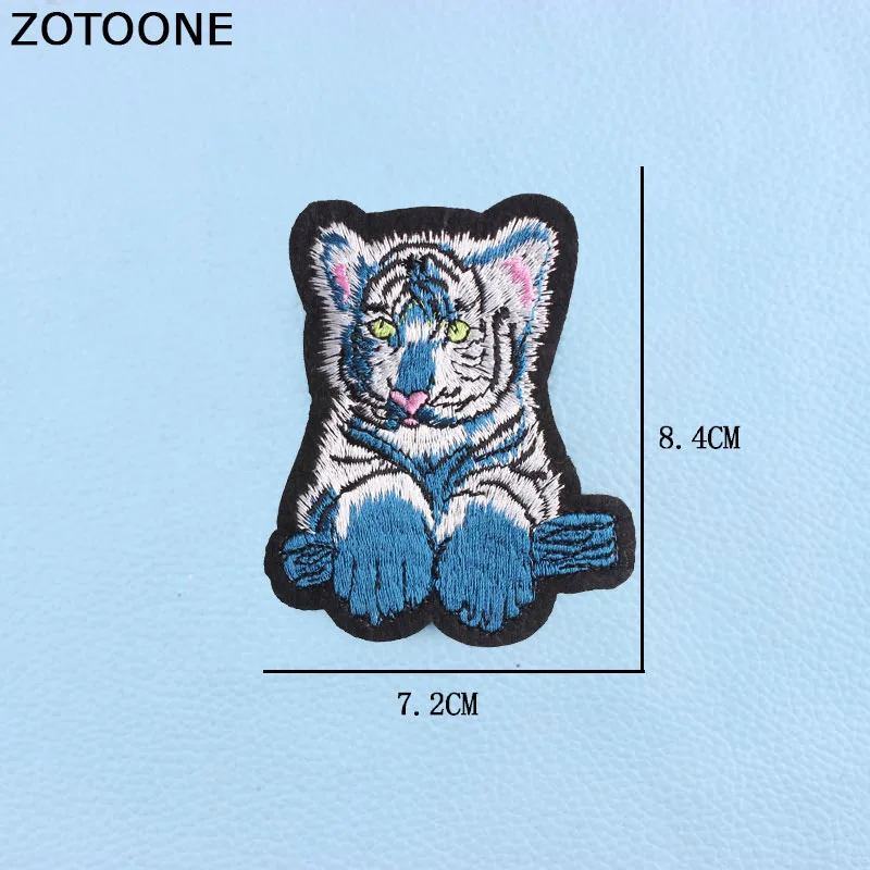 ZOTOONE Cool Wolf Dog Tiger Bike Parches вышивка железные нашивки для одежды полосатые наклейки