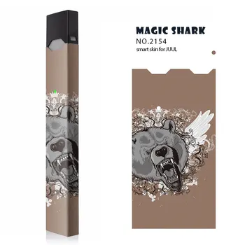 

Magic Shark Cool Bear Lion Horse Owl Dept Animals Sticker Film Case Cover for Juul Wrap Skin for Juul