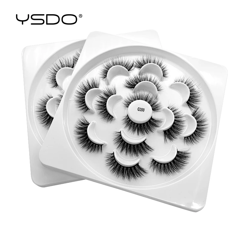

YSDO 7 pairs 3d mink lashes natural false eyelashes fake lashes makeup mink eyelashes eyelash extension volume lashes cilios G2