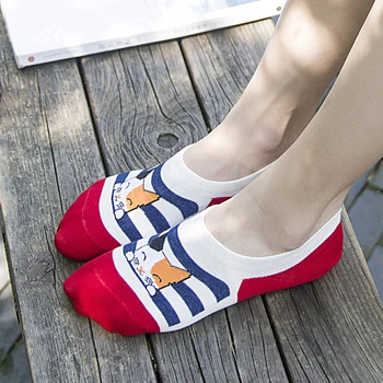 

HSS High Quality Women Socks Slippers Animal Cat Footprints Striped Cartoon Socks Women's Cotton Floor sock for Lady Girl Kid