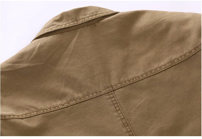 Ailooge оригинальный бренд куртки Для мужчин 2017 Осенне-зимнее пальто Slim Fit 100% природа хлопковая повседневная одежда Военная Униформа