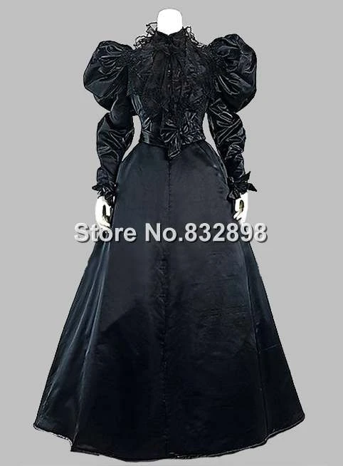 victorian era black dress