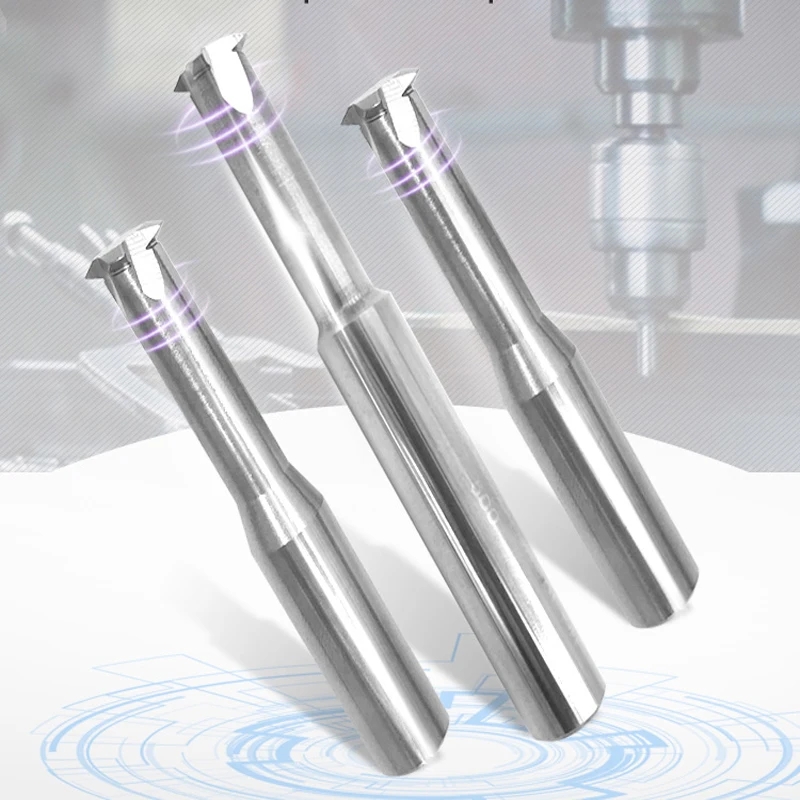 Carbide thread end mill single flute without coating , thread milling