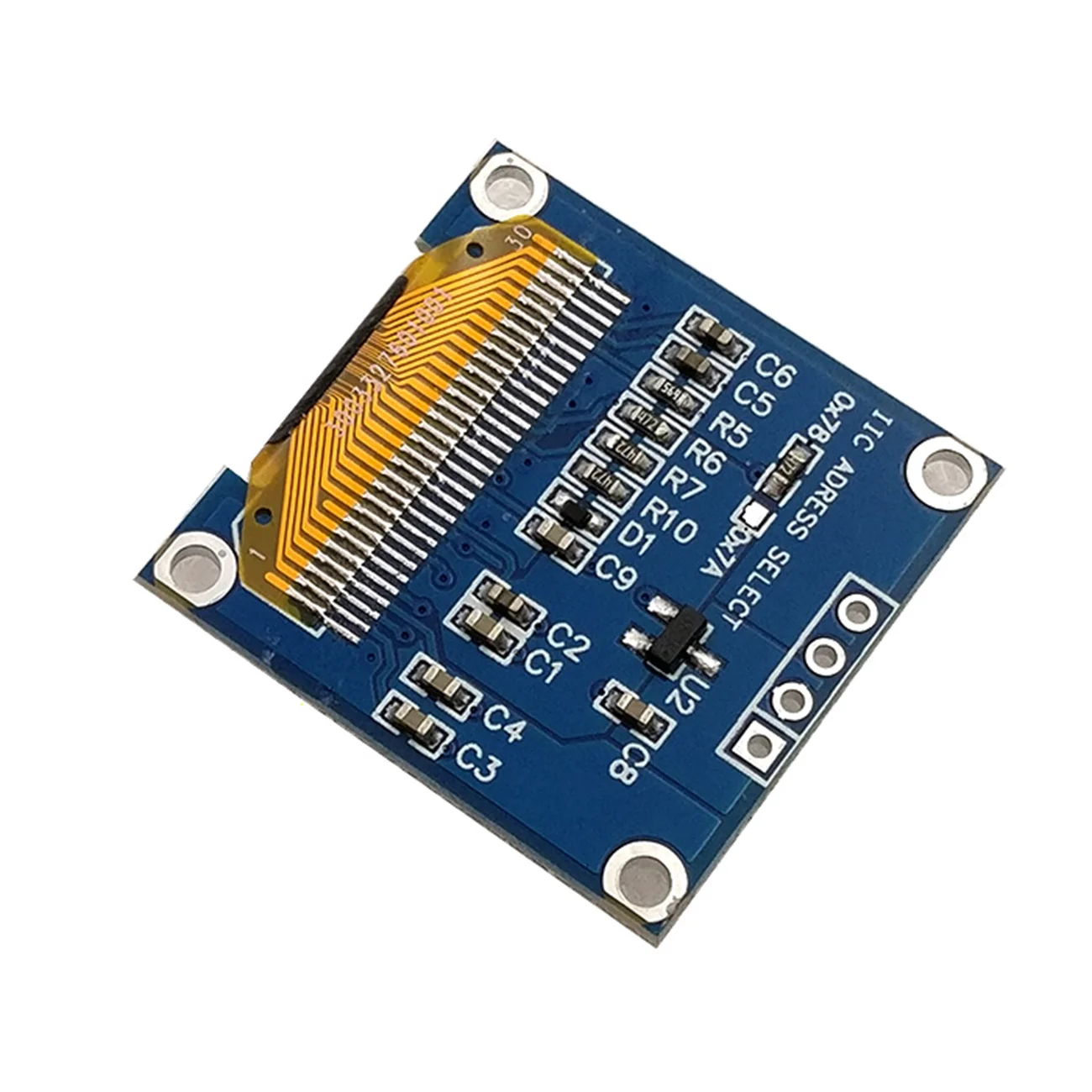 4pin новый продукт 0 96 дюймов OLED IIC белый/желтый синий/синий 12864 дисплей модуль I2C SSD1306
