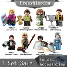 Распродажа, серия Harry Potters Luna Longbottom Trelawney Flitwick Mad-eye Dobby Cho Chang, строительные блоки, Подарочные игрушки WM6041