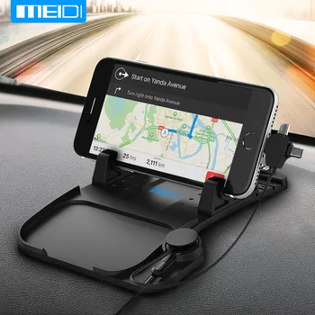 

MEIDI Mobile Phone Holder Car Phone stands With Charger USB Cable For iPhone Samsung Type-c Adjustable Bracket Magnet Connector
