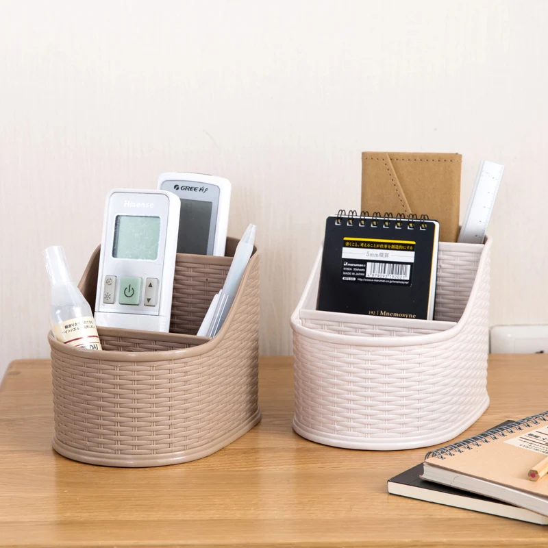 Modern Office Table Organizer Comstic Maakeup Sundries Rattan Comstic Maakeup Sundries Rattan