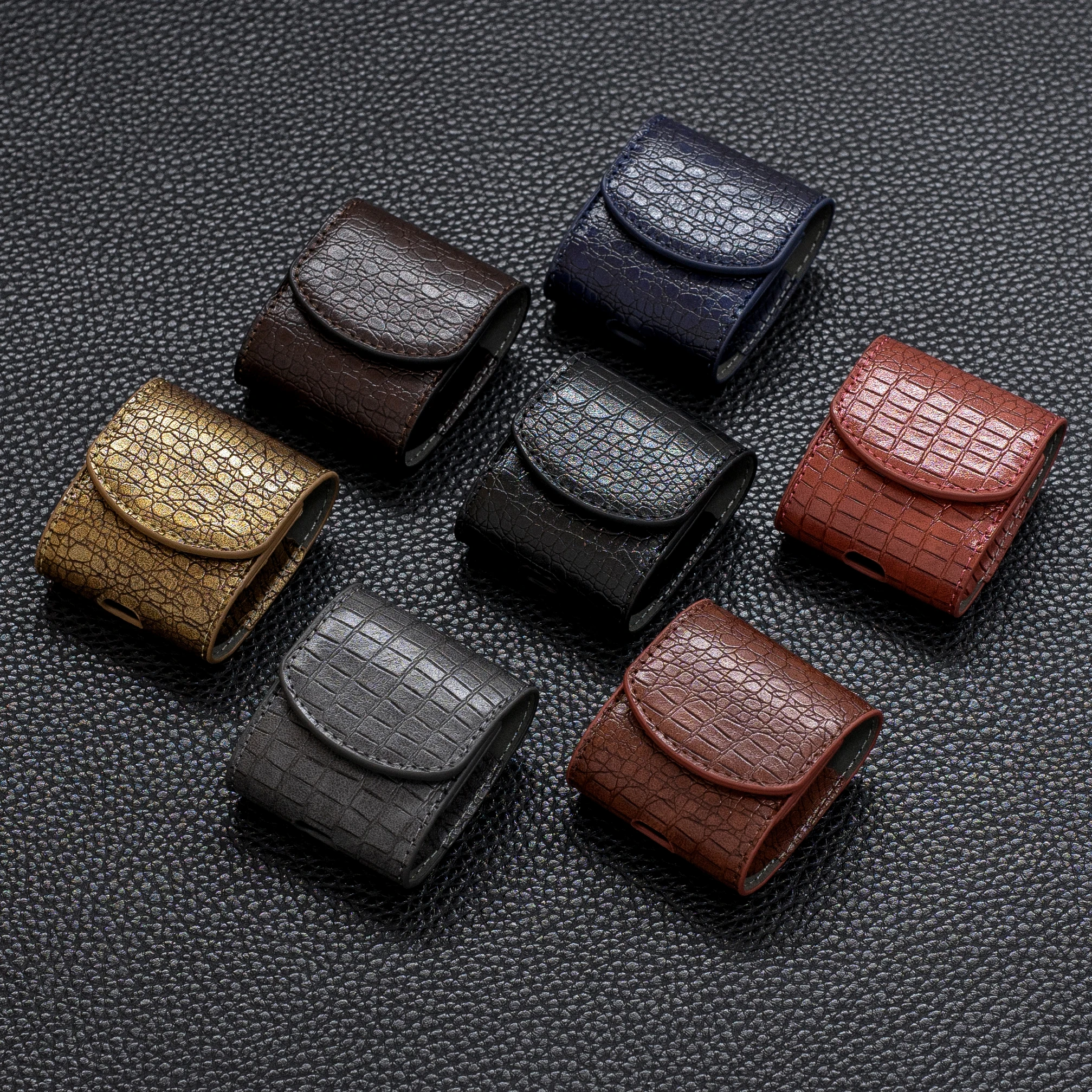 

For AirPods 1 Case Crocodile skin texture Earphone Protect Cover For Airpods 2 with Buckle