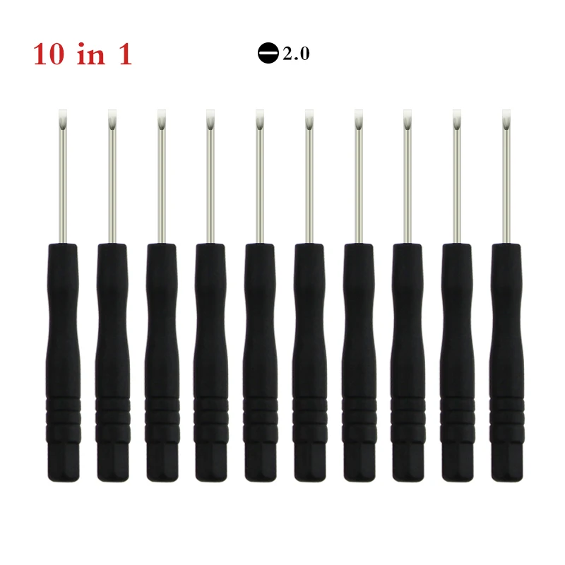 

10PCS/LOT 2.0mm Slotted Mini Screwdriver Set Flat Head For iPhone Samsung Mobile Phone Tablet Laptop Opening Repair Tool