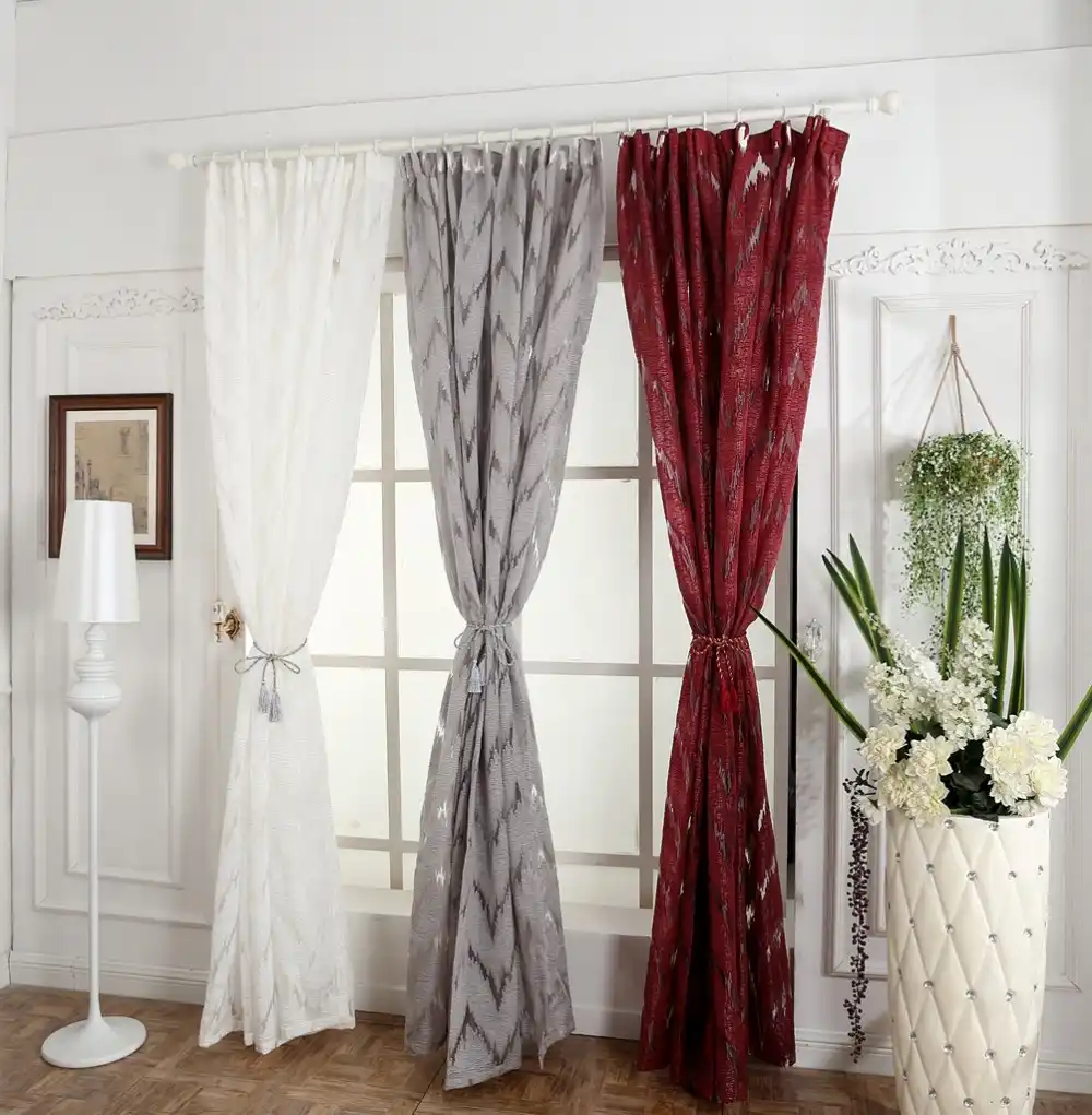 Lozujoju Blind Fabrics Bathroom Jacquard Window Curtain Drapery Jacquard Window Curtain Drapery