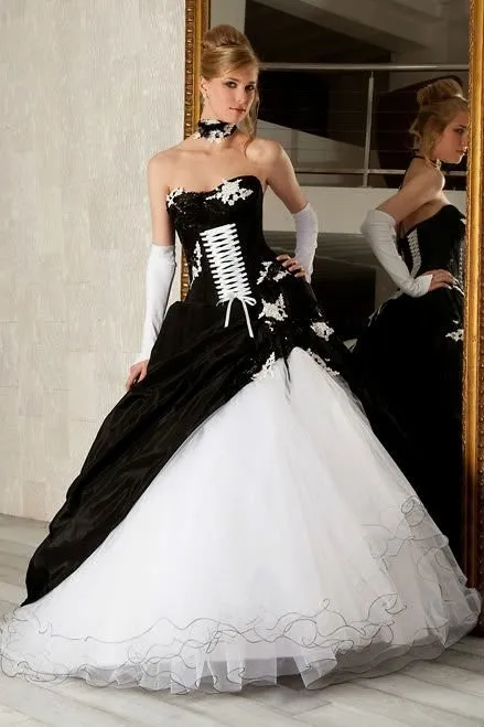 black and white sweet 16 dresses
