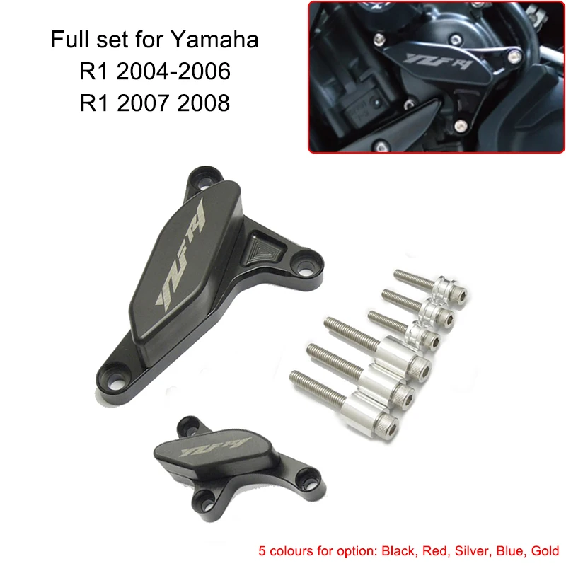 

For Yamaha YZF R1 2007 2008 CNC Frame Slider Crash Pad Engine Stator Case Saver Cover Falling Protector POM for Yamaha 2004-2006