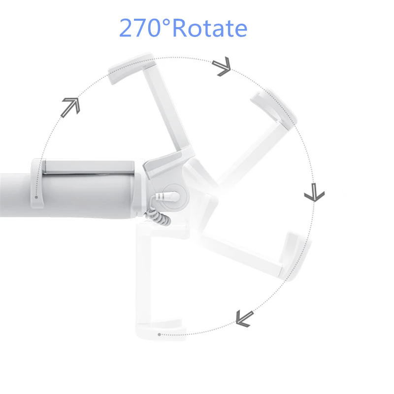 Xiaomi selfie stick проводной портативный монопод раздвижной держатель карманного штатива для iPhone/Xiaomi/huawei/Asus IOS телефона Android