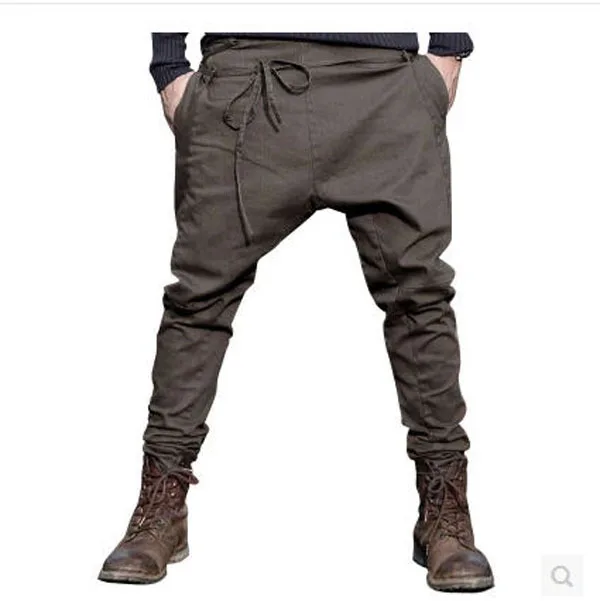 2015 New Design Men Spring Casual Crotch Harem Pants Fashion Cotton Hanging  Hip Hop Drop Crotch Pants Full Length Trousers S1267|trousers sport|trouser  belttrousers elastic - AliExpress