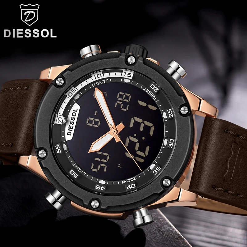 Relogio Masculino DIESSOL брендовые Модные кварцевые часы мужские повседневные спортивные
