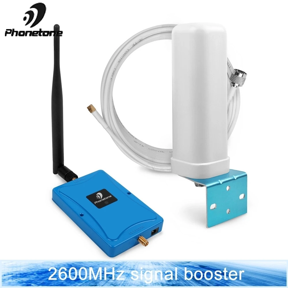 

4G LTE B7 2600MHz Mobile Phone Signal Booster 2600 mhz Data 4G Cellular Phone Repeater Amplifier 70dB + ALC & AGC with Antennas